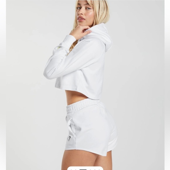 NWOT EMBROIDERED GRAPHIC CROPPED HOODIE - Picture 3 of 7